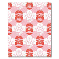 Pink Coral Oval Abstract Repeat Rug