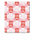 Pink Coral Oval Abstract Repeat Rug
