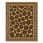 Brown And Gold Giraffe Spot Border Rug