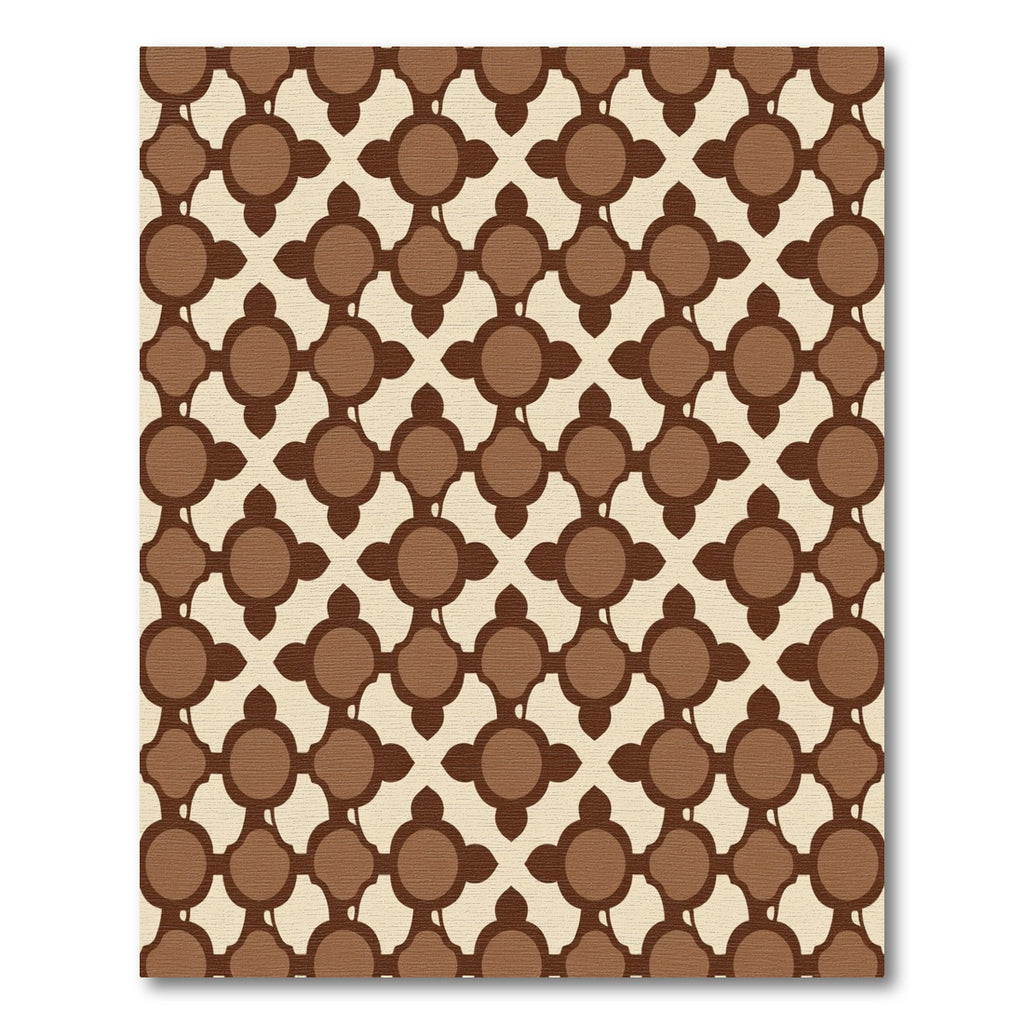 Chocolate Brown Lattice Circles Rug
