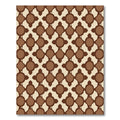 Chocolate Brown Lattice Circles Rug