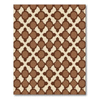 Chocolate Brown Lattice Circles Rug