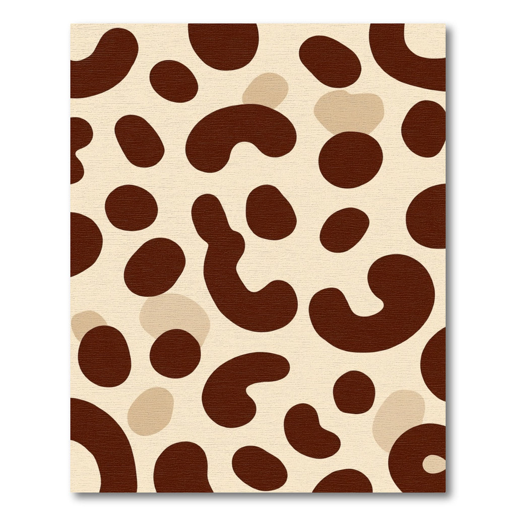 Brown Cream Organic Blobs Rug