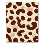 Brown Cream Organic Blobs Rug