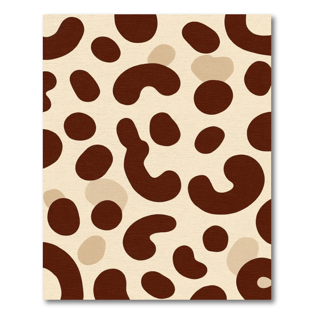 Brown Cream Organic Blobs Rug