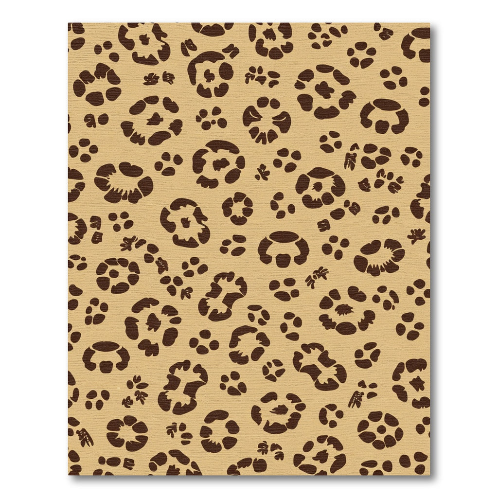 Brown Leopard Spots On Tan Rug