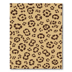 Brown Leopard Spots On Tan Rug