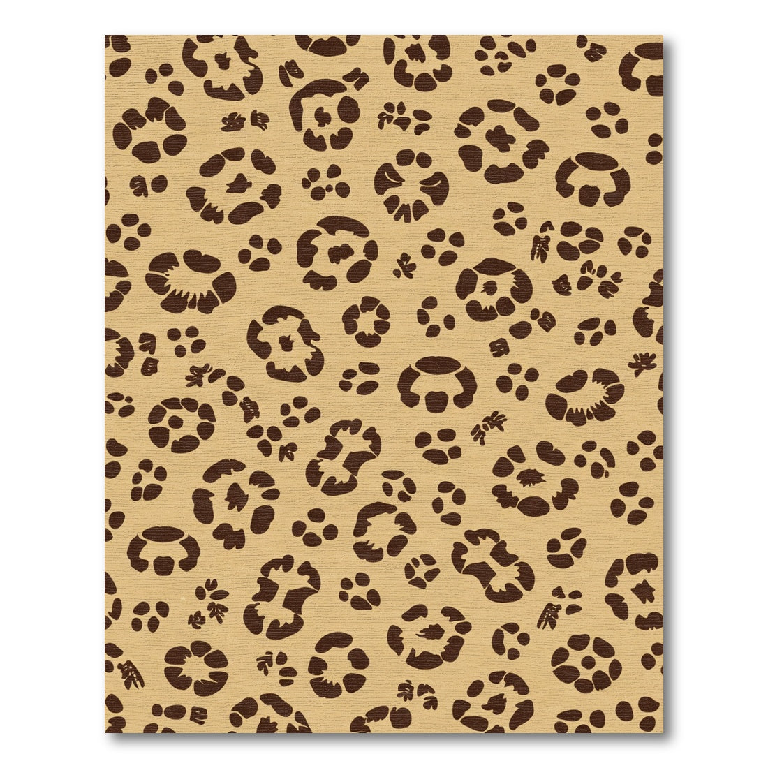 Brown Leopard Spots On Tan Rug
