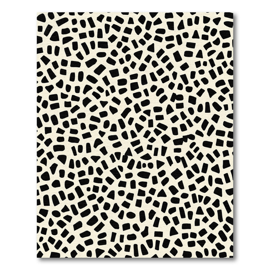 Organic Black Ivory Pebble Scatter Rug