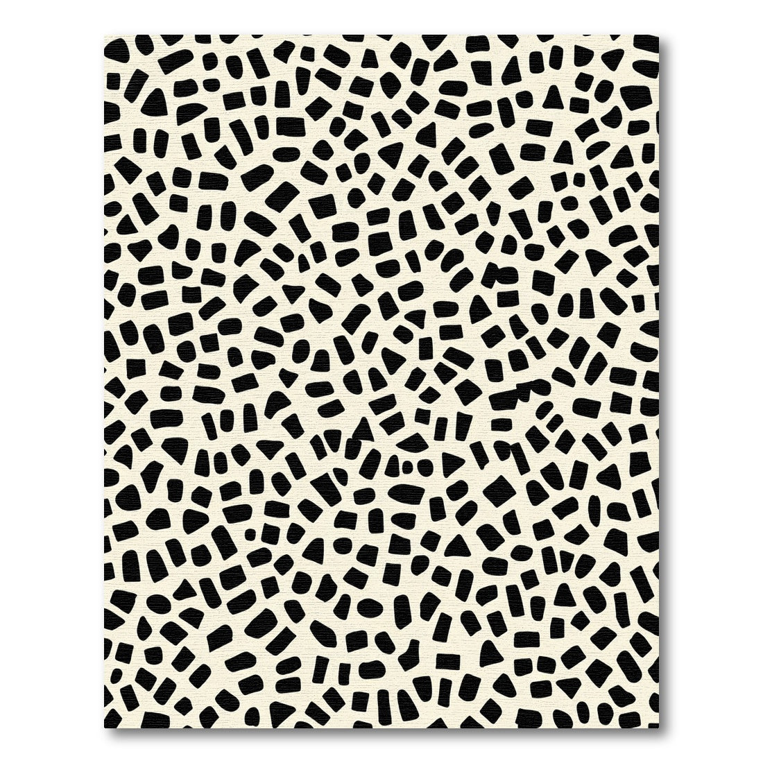 Organic Black Ivory Pebble Scatter Rug