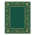 Emerald Golden Flourish Ornamental Border Rug