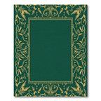 Emerald Golden Flourish Ornamental Border Rug