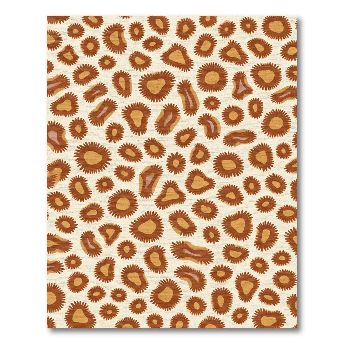 Brown Leopard Spots Repeating Graphic Rug