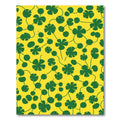 Green Clover Vine Yellow Rug