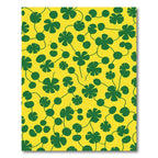 Green Clover Vine Yellow Rug