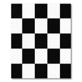 Monochrome Black White Checkered Grid Rug