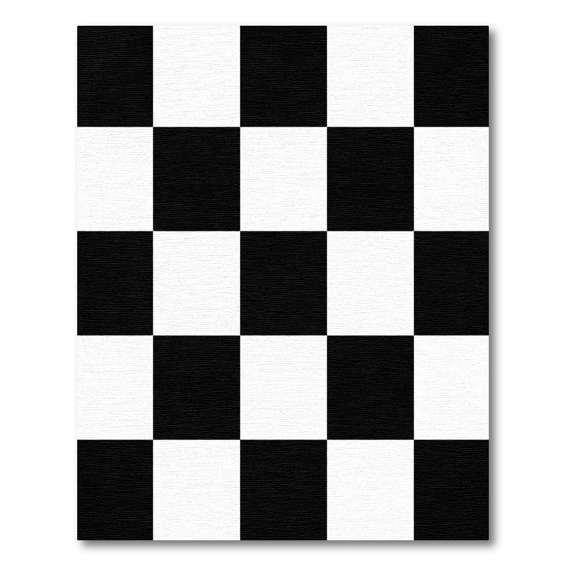 Monochrome Black White Checkered Grid Rug
