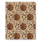 Tan Earthy Bloom Abstract Arrangement Rug
