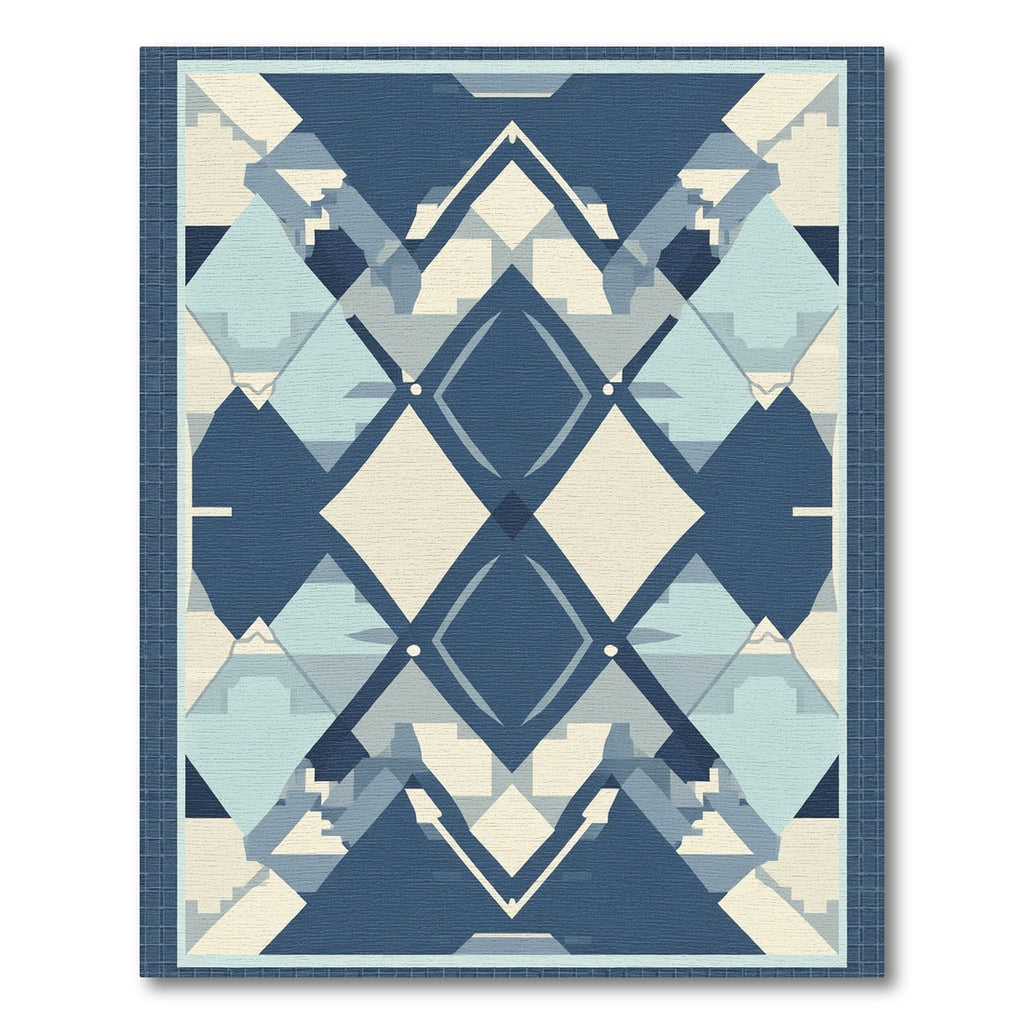 Geometric Diamond Mid Century Rug