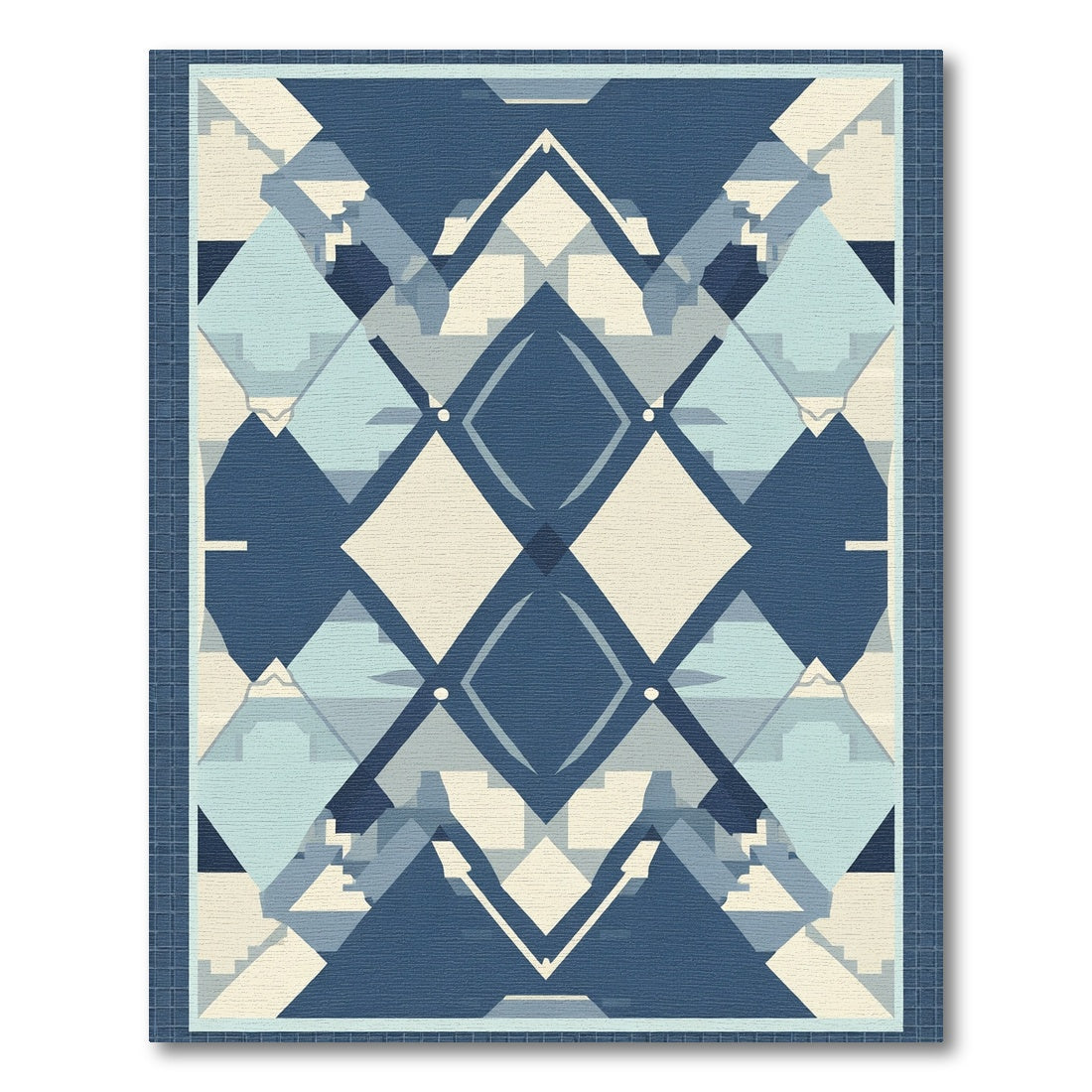 Geometric Diamond Mid Century Rug