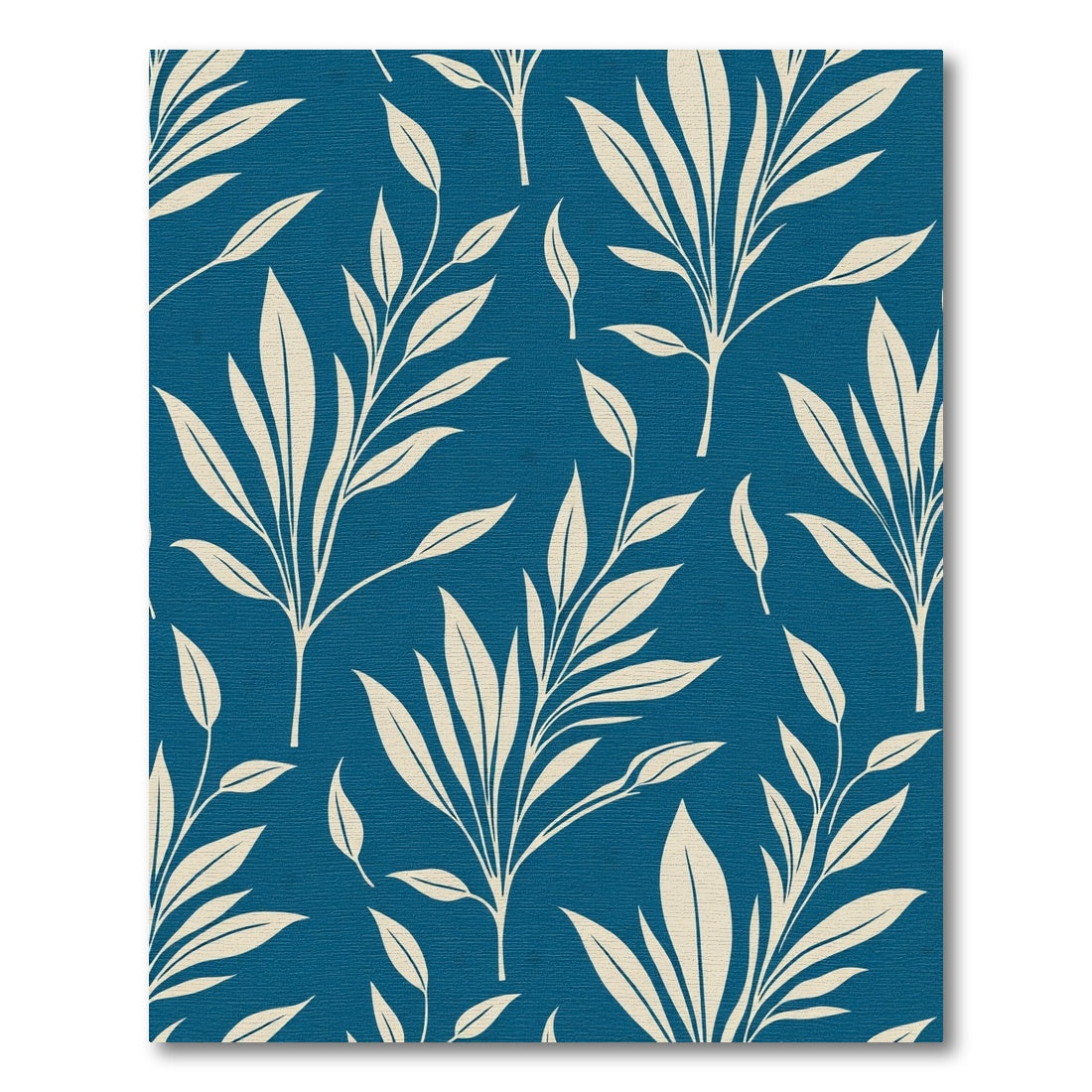 Cream Botanical Branchery Cobalt Blue Rug