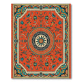 Vibrant Red Floral Medallion Rug