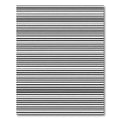 Black White Thin Stripe Rug