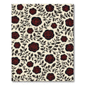Vintage Red Black Rose Vine Rug