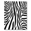 Black White Wild Animal Stripes Rug