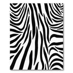 Black White Wild Animal Stripes Rug
