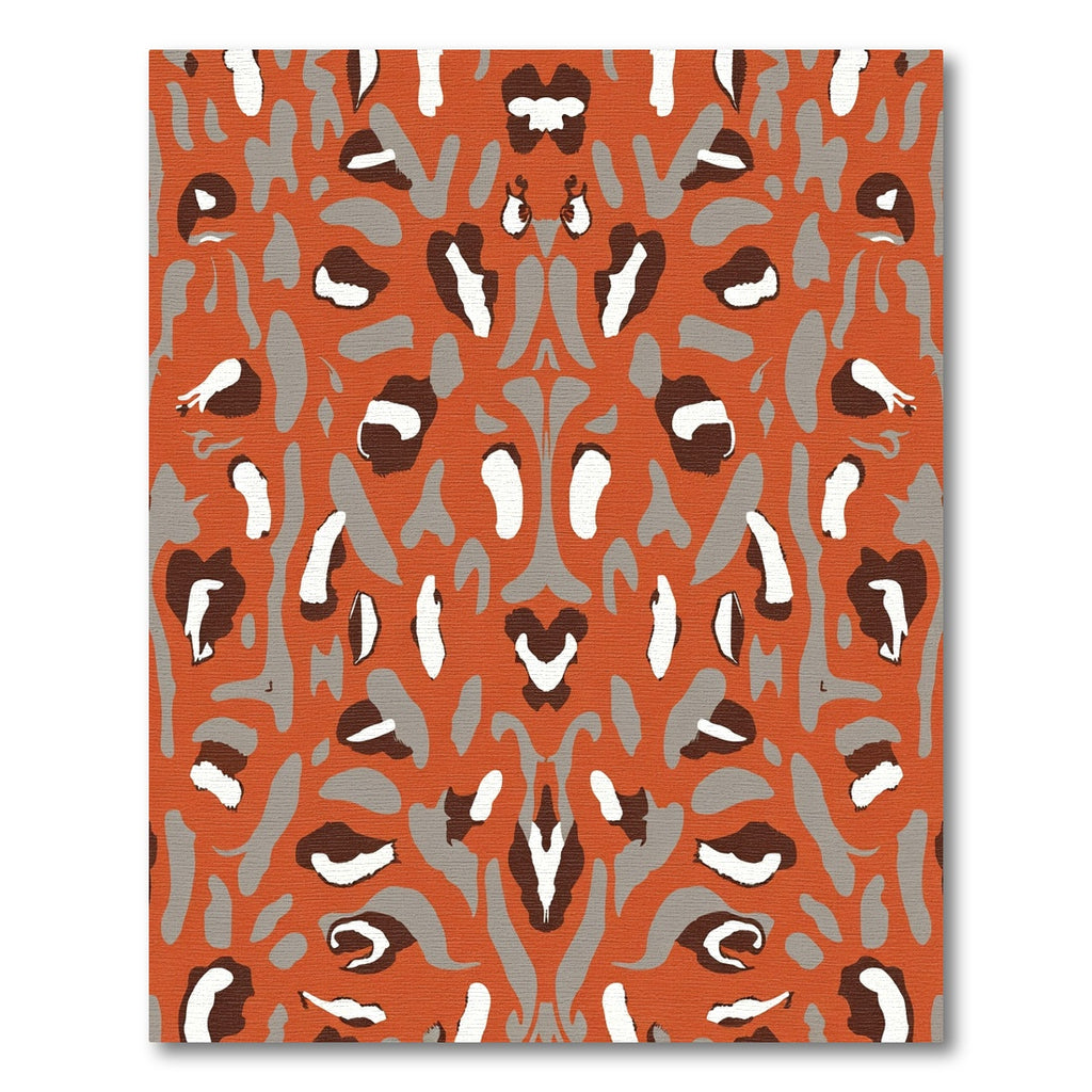 Amber Abstract Leopard Spots Rug
