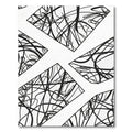 Monochrome Organic Line Art Diamond Rug