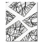 Monochrome Organic Line Art Diamond Rug