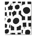 Monochrome Abstract Circle Square Connection Rug
