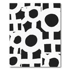 Monochrome Abstract Circle Square Connection Rug