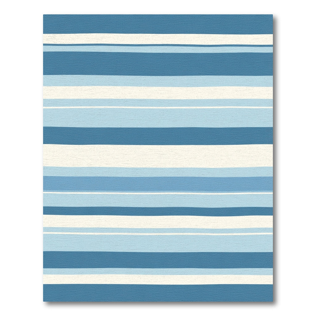 Coastal Blue And Cream Stripe Rug