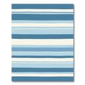 Coastal Blue And Cream Stripe Rug
