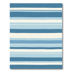 Coastal Blue And Cream Stripe Rug
