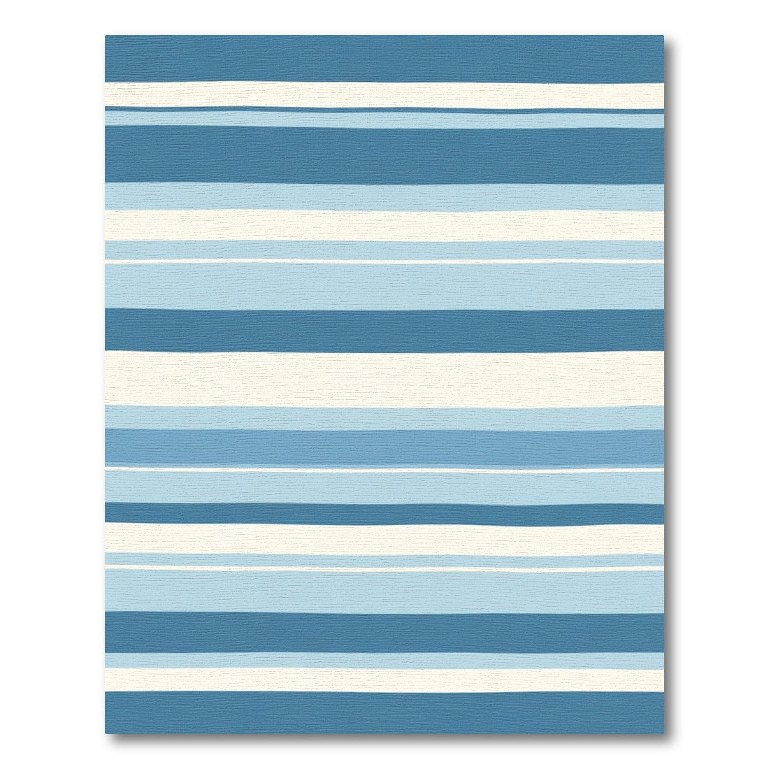 Coastal Blue And Cream Stripe Rug