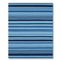 Deep Blue Multi Tone Stripe Rug
