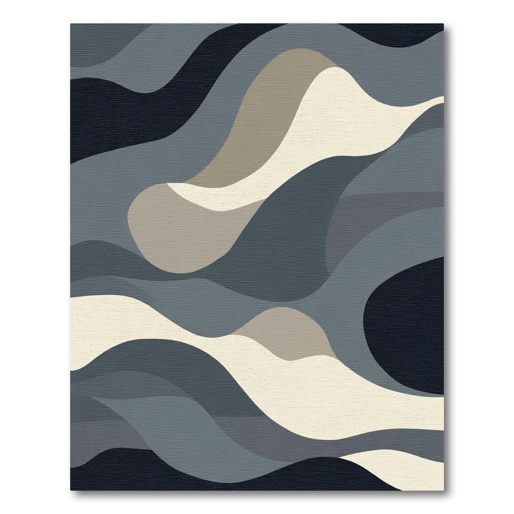 Modern Abstract Dune Waves Rug