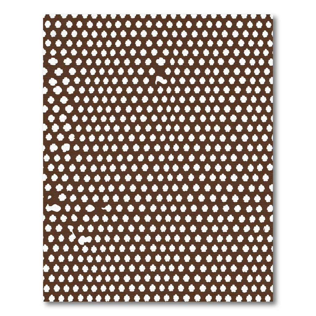 Brown White Dot Cluster Rug