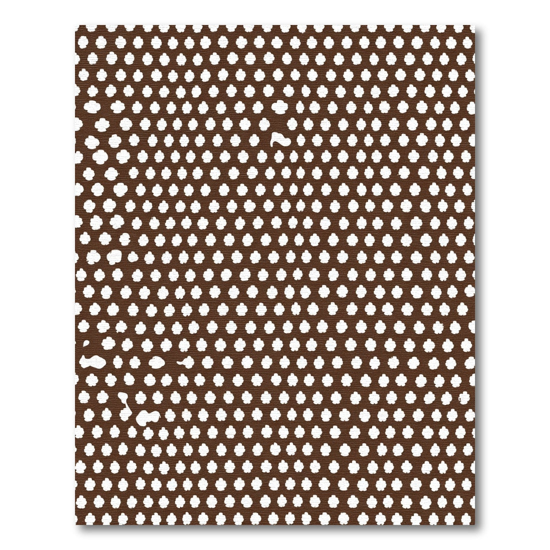 Brown White Dot Cluster Rug