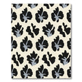 Cream Black Gray Floral Bloom Rug