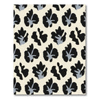 Cream Black Gray Floral Bloom Rug