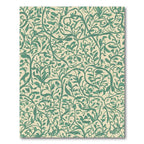 Sage Green Leafy Vine Swirls Rug