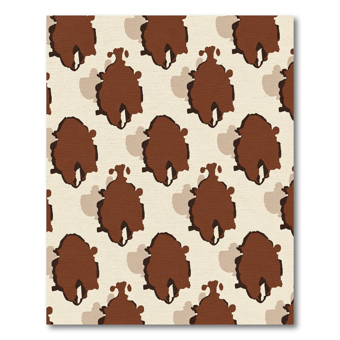 Brown Mottle Spotty Organic Rug