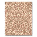Earthy Tones Symmetrical Swirl Medallion Rug