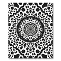 Black White Optical Illusion Mandala Rug