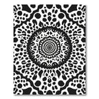 Black White Optical Illusion Mandala Rug